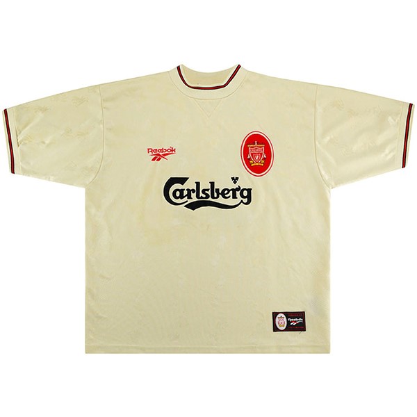 Camiseta Liverpool Replica Segunda Ropa Retro 1996 1997 Blanco